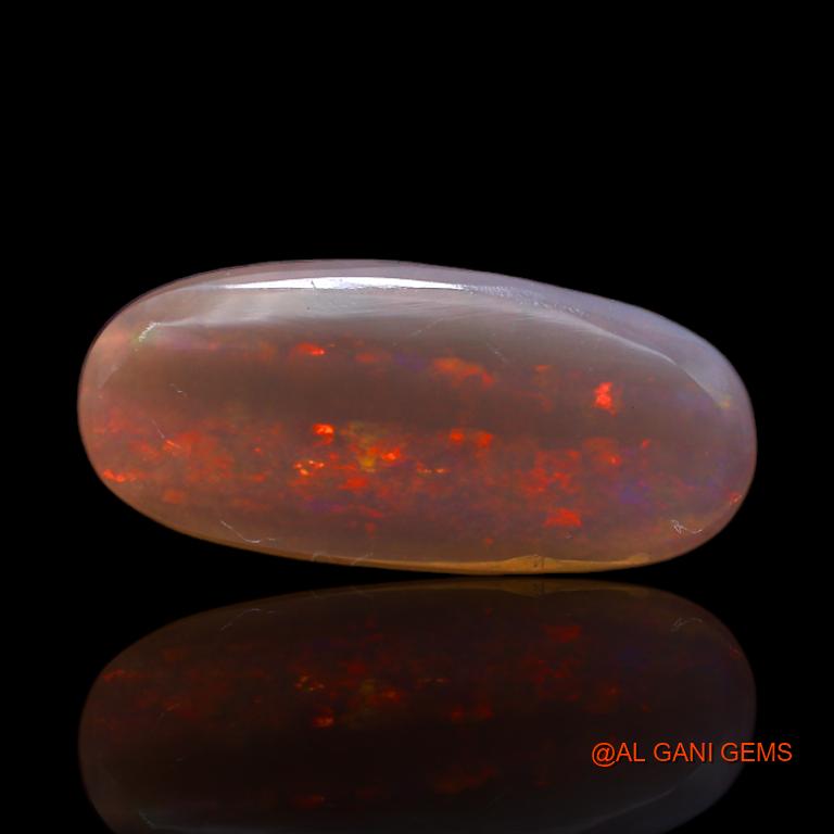 2.90 Cts Natural Australian Fire Opal Loose Gemstone Oval Cabochon 18x8x2 mm A-696