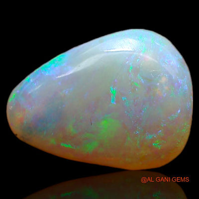 2.55 Cts Natural Australian Fire Opal Loose Gemstone Pear Cabochon 12x9x1 mm A-697