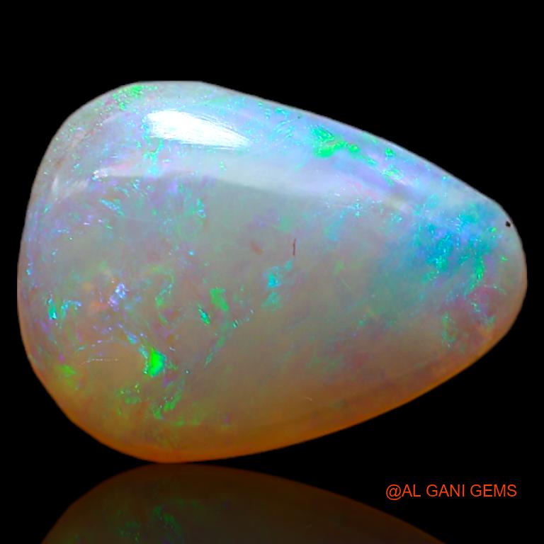 2.55 Cts Natural Australian Fire Opal Loose Gemstone Pear Cabochon 12x9x1 mm A-697