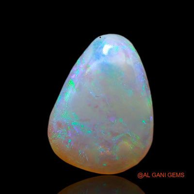 2.55 Cts Natural Australian Fire Opal Loose Gemstone Pear Cabochon 12x9x1 mm A-697