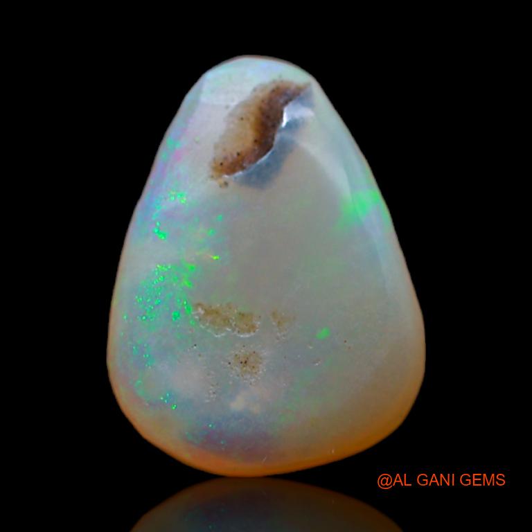 2.55 Cts Natural Australian Fire Opal Loose Gemstone Pear Cabochon 12x9x1 mm A-697
