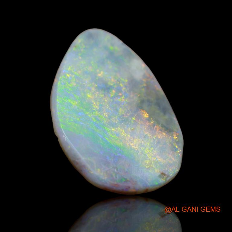 9.65 Cts Natural Australian Fire Opal Loose Gemstone Fancy Cabochon 22x15x5 mm A-69