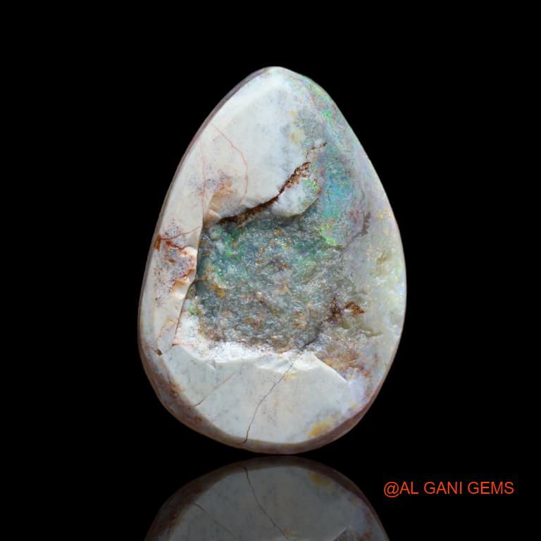 9.65 Cts Natural Australian Fire Opal Loose Gemstone Fancy Cabochon 22x15x5 mm A-69