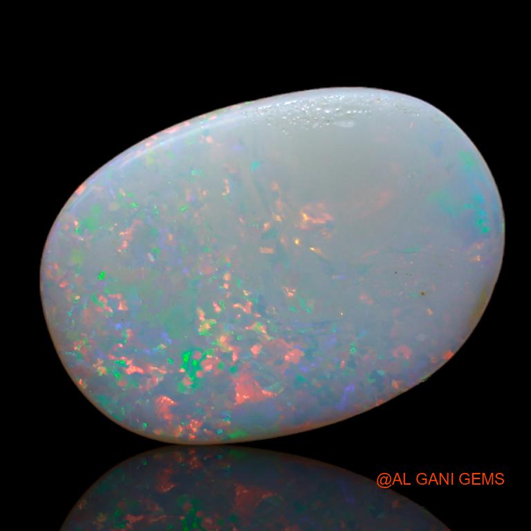 Natural Untreated Fire Opal Loose Gemstone Oval Cabochon From Australia 3.40 Cts 16x11x2 mm A-712