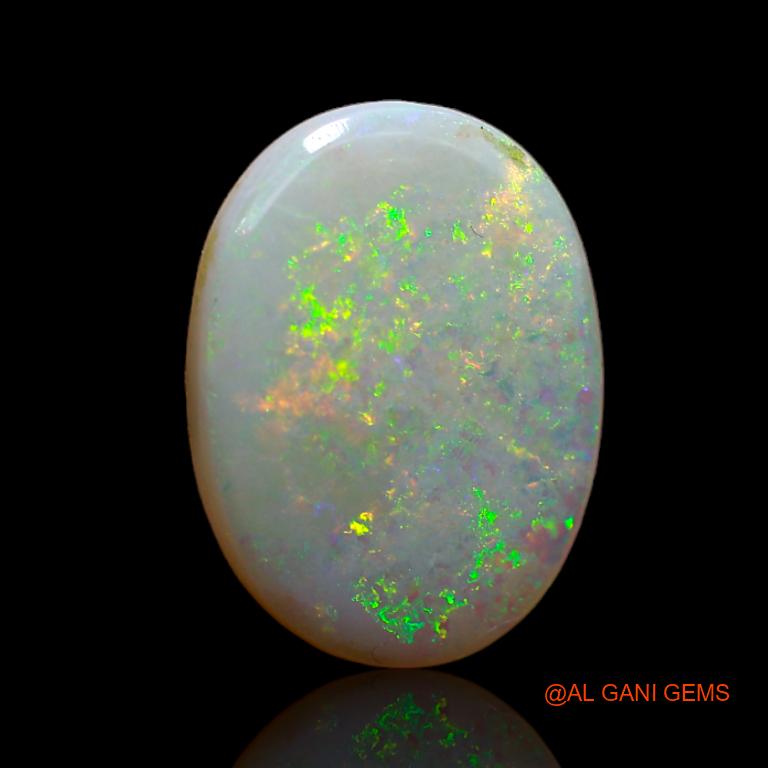 3.85 Cts Natural Australian Fire Opal Loose Gemstone Oval Cabochon 15x11x3 mm A-713