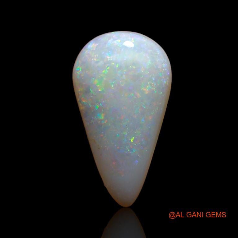 4.00 Cts Natural Australian Fire Opal Loose Gemstone Pear Cabochon 18x10x4 mm A-714
