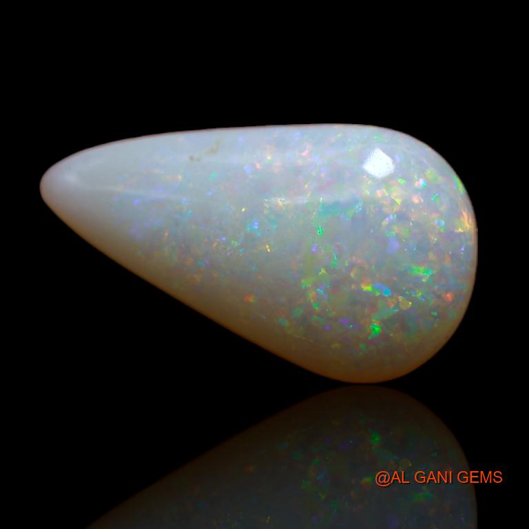 4.00 Cts Natural Australian Fire Opal Loose Gemstone Pear Cabochon 18x10x4 mm A-714