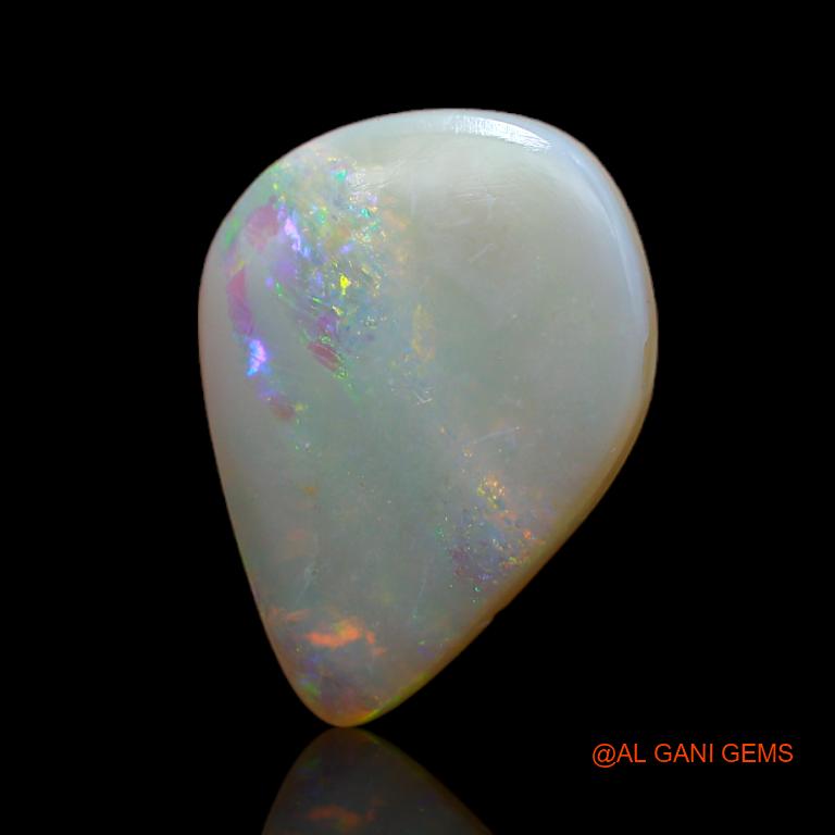 Natural Fire Opal Gemstone 4.75 Cts Loose Pear Cabochon From Australia 16x12x3 mm A-721