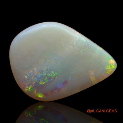 Natural Fire Opal Gemstone 4.75 Cts Loose Pear Cabochon From Australia 16x12x3 mm A-721