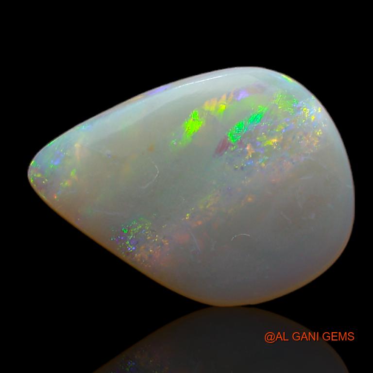 Natural Fire Opal Gemstone 4.75 Cts Loose Pear Cabochon From Australia 16x12x3 mm A-721