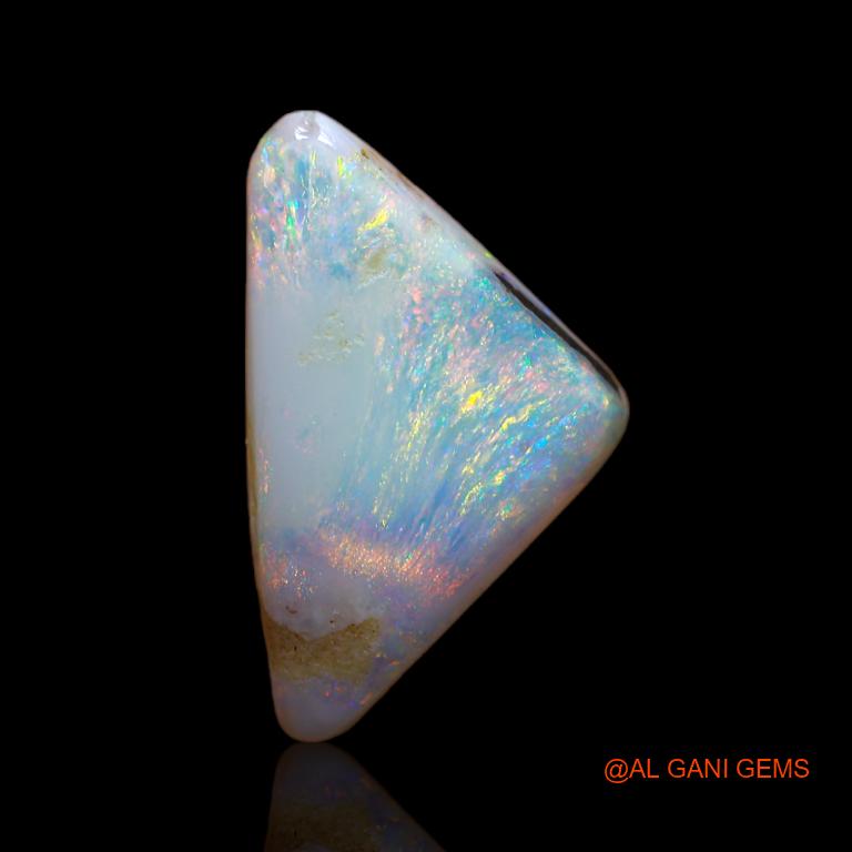 4.30 Cts Unheated Australian Fire Opal Loose Gemstone Trillion Cabochon Natural 18x11x4 mm A-724