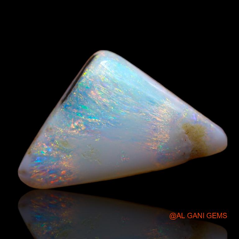 4.30 Cts Unheated Australian Fire Opal Loose Gemstone Trillion Cabochon Natural 18x11x4 mm A-724