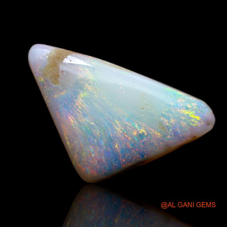 4.30 Cts Unheated Australian Fire Opal Loose Gemstone Trillion Cabochon Natural 18x11x4 mm A-724