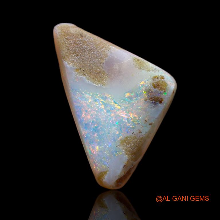 4.30 Cts Unheated Australian Fire Opal Loose Gemstone Trillion Cabochon Natural 18x11x4 mm A-724