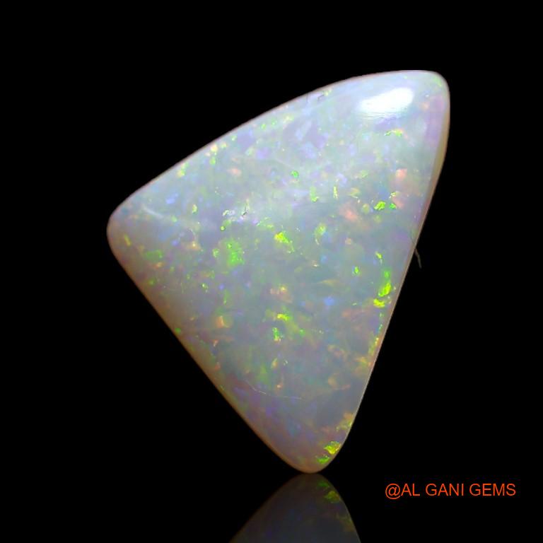 3.10 Cts Unheated Australian Fire Opal Loose Gemstone Trillion Cabochon Natural 15x11x3 mm A-726