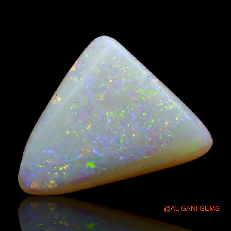 3.10 Cts Unheated Australian Fire Opal Loose Gemstone Trillion Cabochon Natural 15x11x3 mm A-726