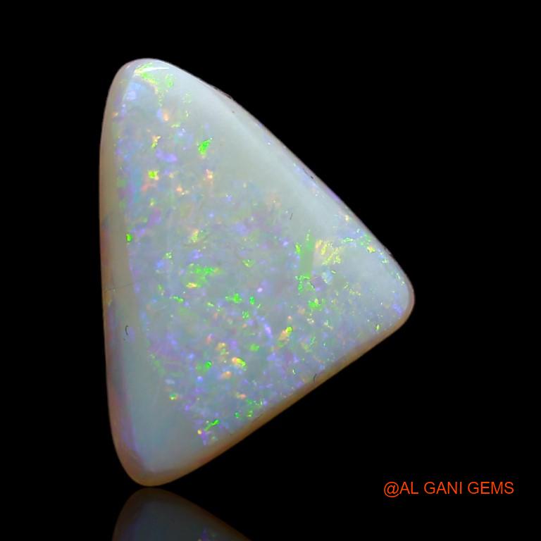 3.10 Cts Unheated Australian Fire Opal Loose Gemstone Trillion Cabochon Natural 15x11x3 mm A-726