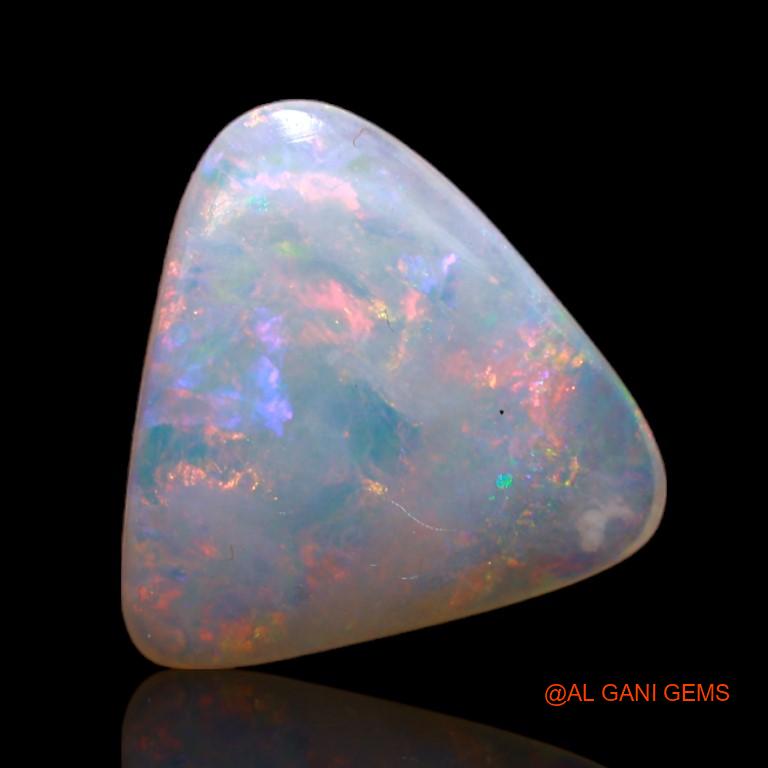 3.40 Cts Natural Australian Fire Opal Loose Gemstone Trillion Cabochon 13x13x3 mm A-728