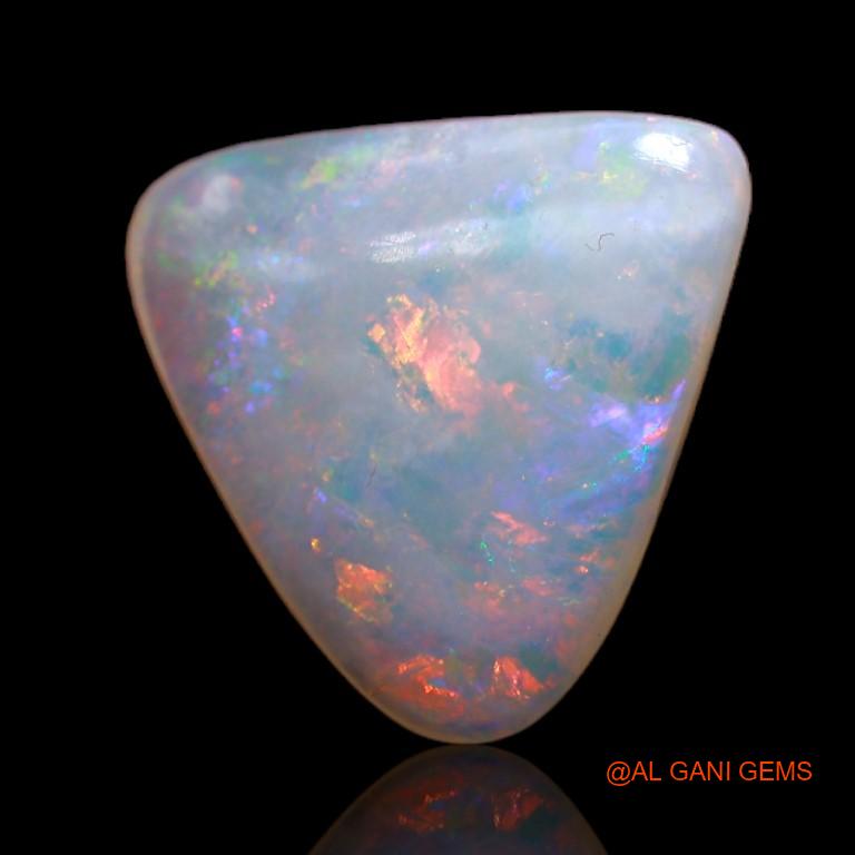 3.40 Cts Natural Australian Fire Opal Loose Gemstone Trillion Cabochon 13x13x3 mm A-728