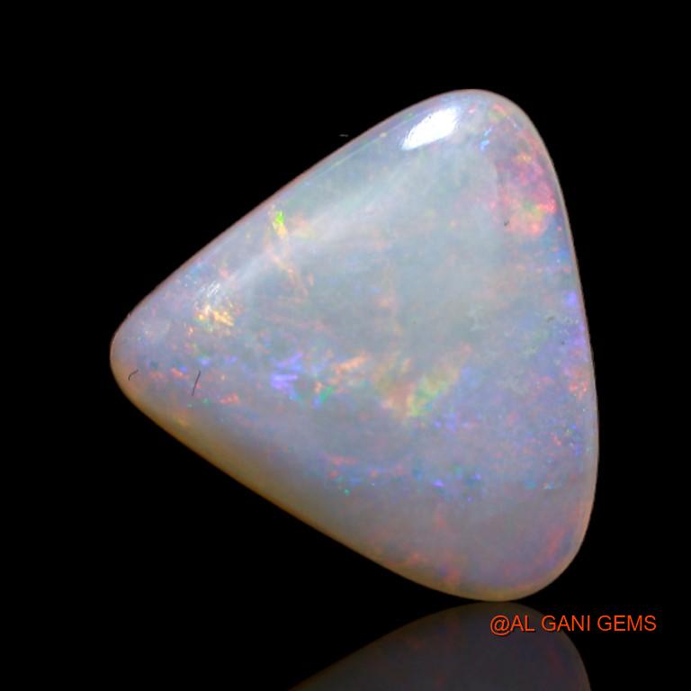 3.40 Cts Natural Australian Fire Opal Loose Gemstone Trillion Cabochon 13x13x3 mm A-728