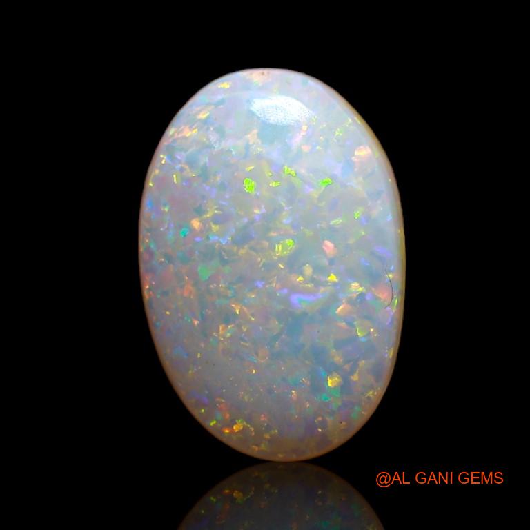3.60 Cts Unheated Australian Fire Opal Loose Gemstone Oval Cabochon Natural 15x10x3 mm A-729