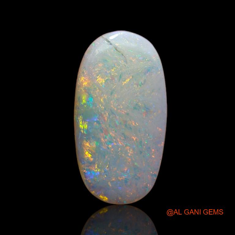 2.95 Cts Natural Australian Fire Opal Loose Gemstone Oval Cabochon 17x9x3 mm A-735