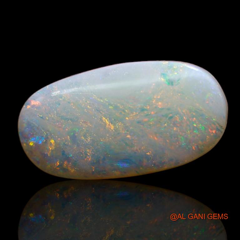 2.95 Cts Natural Australian Fire Opal Loose Gemstone Oval Cabochon 17x9x3 mm A-735