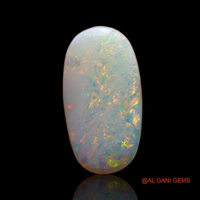 2.95 Cts Natural Australian Fire Opal Loose Gemstone Oval Cabochon 17x9x3 mm A-735