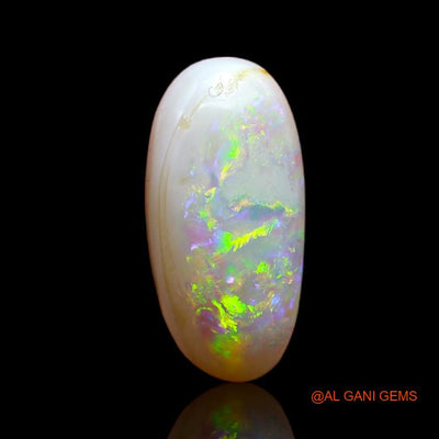 3.45 Cts Unheated Australian Fire Opal Loose Gemstone Oval Cabochon Natural 16x8x4 mm A-743
