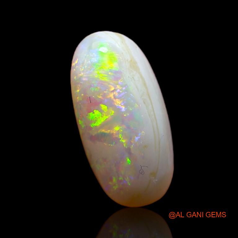 3.45 Cts Unheated Australian Fire Opal Loose Gemstone Oval Cabochon Natural 16x8x4 mm A-743