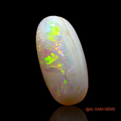 3.45 Cts Unheated Australian Fire Opal Loose Gemstone Oval Cabochon Natural 16x8x4 mm A-743