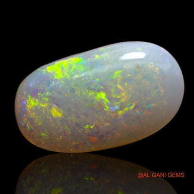 Natural Fire Opal Gemstone 3.30 Cts Loose Oval Cabochon From Australia 14x8x4 mm A-745