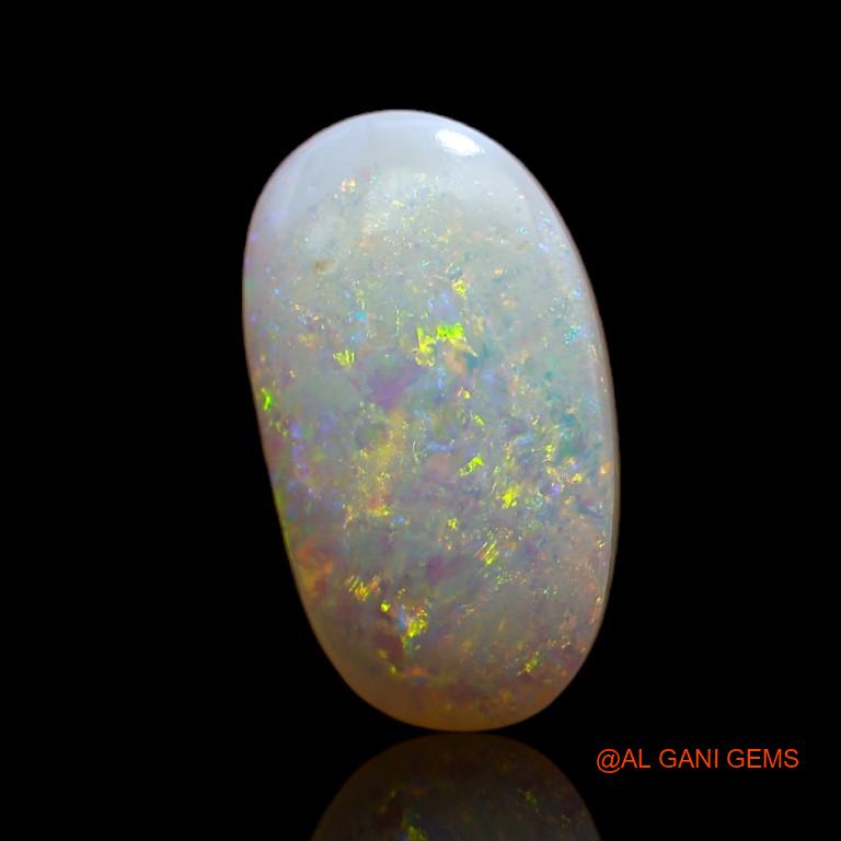 Natural Fire Opal Gemstone 3.30 Cts Loose Oval Cabochon From Australia 14x8x4 mm A-745