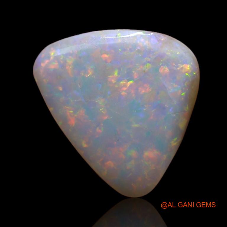 3.30 Cts Natural Australian Fire Opal Loose Gemstone Trillion Cabochon 14x12x3 mm A-749