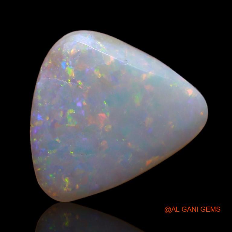 3.30 Cts Natural Australian Fire Opal Loose Gemstone Trillion Cabochon 14x12x3 mm A-749