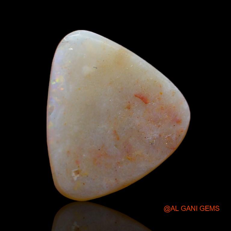3.30 Cts Natural Australian Fire Opal Loose Gemstone Trillion Cabochon 14x12x3 mm A-749