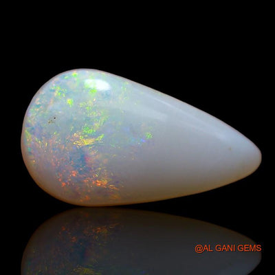 Natural Untreated Fire Opal Loose Gemstone Pear Cabochon From Australia 4.50 Cts 16x9x4 mm A-754