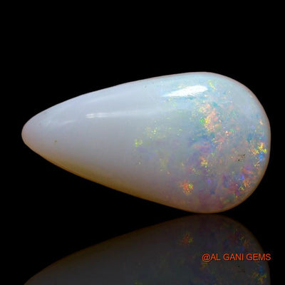 Natural Untreated Fire Opal Loose Gemstone Pear Cabochon From Australia 4.50 Cts 16x9x4 mm A-754