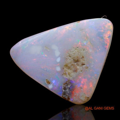 Natural Fire Opal Gemstone 2.15 Cts Loose Trillion Cabochon From Australia 15x11x2 mm A-758