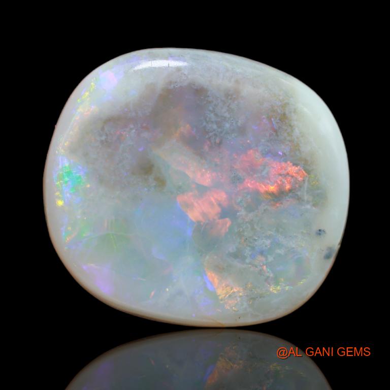 Natural Untreated Fire Opal Loose Gemstone Oval Cabochon From Australia 24.05 Cts 20x18x8 mm A-75