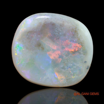 Natural Untreated Fire Opal Loose Gemstone Oval Cabochon From Australia 24.05 Cts 20x18x8 mm A-75