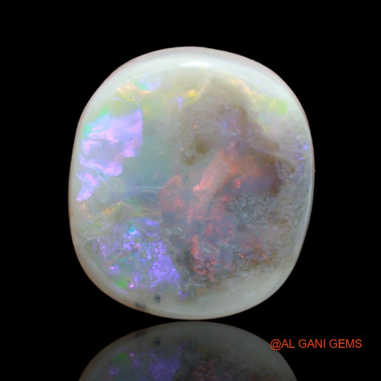 Natural Untreated Fire Opal Loose Gemstone Oval Cabochon From Australia 24.05 Cts 20x18x8 mm A-75
