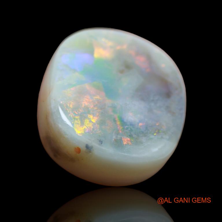 Natural Untreated Fire Opal Loose Gemstone Oval Cabochon From Australia 24.05 Cts 20x18x8 mm A-75