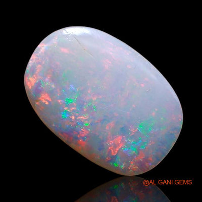Natural Untreated Fire Opal Loose Gemstone Oval Cabochon From Australia 2.55 Cts 14x9x2 mm A-765