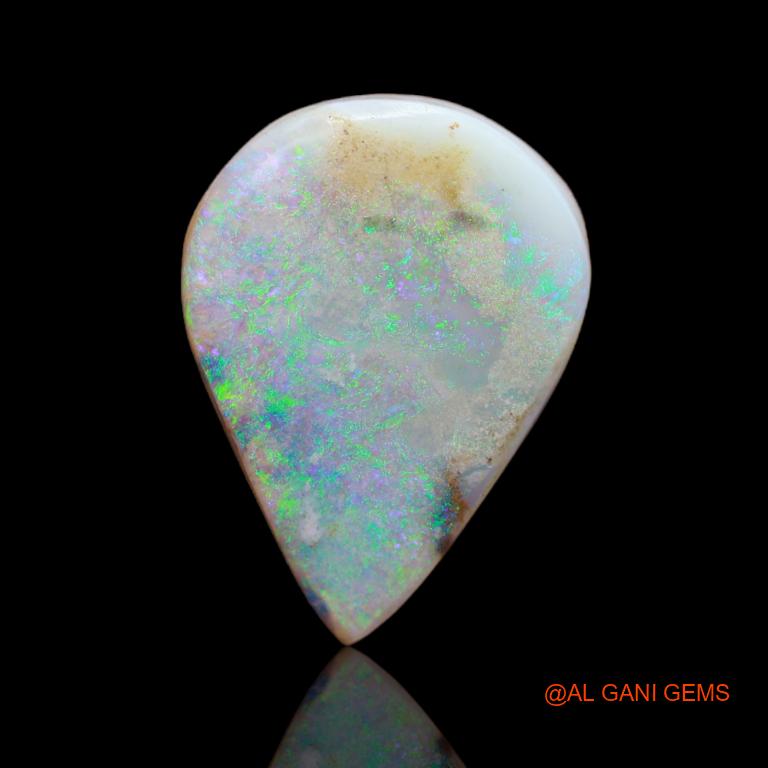 20.50 Cts Natural Australian Fire Opal Pear Cabochon Loose Gemstone For Jewelry 21x16x9 mm A-76