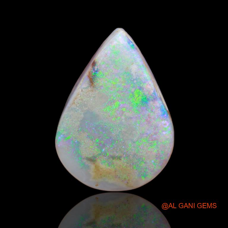 20.50 Cts Natural Australian Fire Opal Pear Cabochon Loose Gemstone For Jewelry 21x16x9 mm A-76
