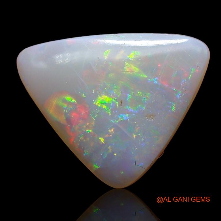 3.55 Cts Unheated Australian Fire Opal Loose Gemstone Trillion Cabochon Natural 15x11x3 mm A-785