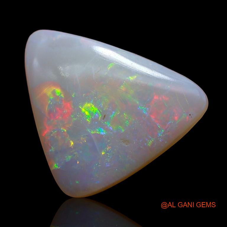 3.55 Cts Unheated Australian Fire Opal Loose Gemstone Trillion Cabochon Natural 15x11x3 mm A-785