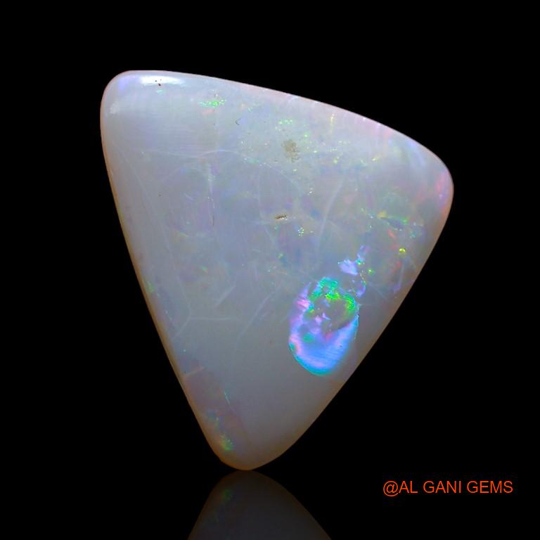 3.55 Cts Unheated Australian Fire Opal Loose Gemstone Trillion Cabochon Natural 15x11x3 mm A-785