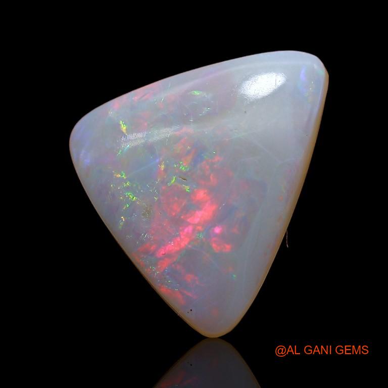 3.55 Cts Unheated Australian Fire Opal Loose Gemstone Trillion Cabochon Natural 15x11x3 mm A-785